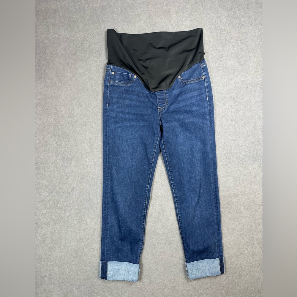 Liverpool Maternity Womens Jeans sz 6 Medium Wash The Capri Cuffs